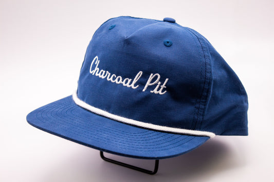 Charcoal Pit Blue & White Rope Hat